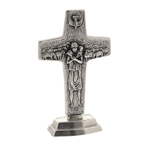 CRUCIFIX STANDING GOOD SHEPHERD 8cm x 4.8cm