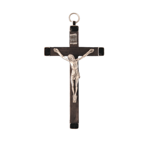 CRUCIFIX BLACK METAL WALL 11cm X 6.5cm