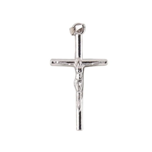 CRUCIFIX SILVER METAL 40MM