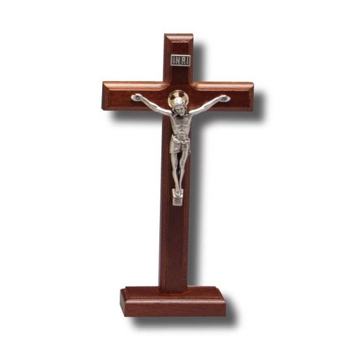 CRUCIFIX STANDING BEECHWOOD 24cm X 12.5cm