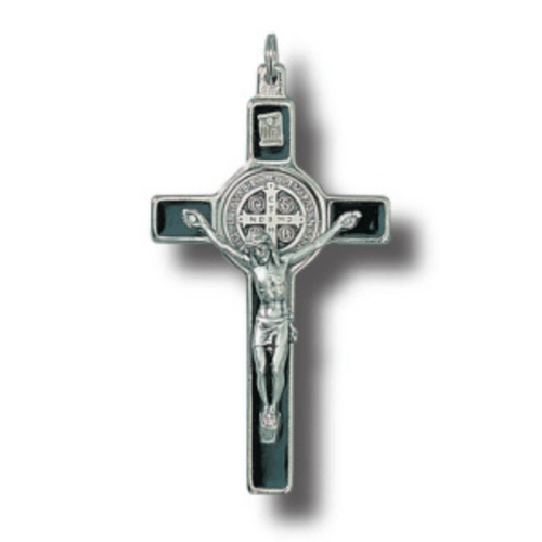 ST BENEDICT CRUCIFIX BLACK 80 X 45MM    