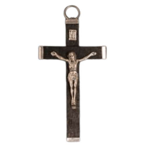 CRUCIFIX WOOD BLACK 60MM        