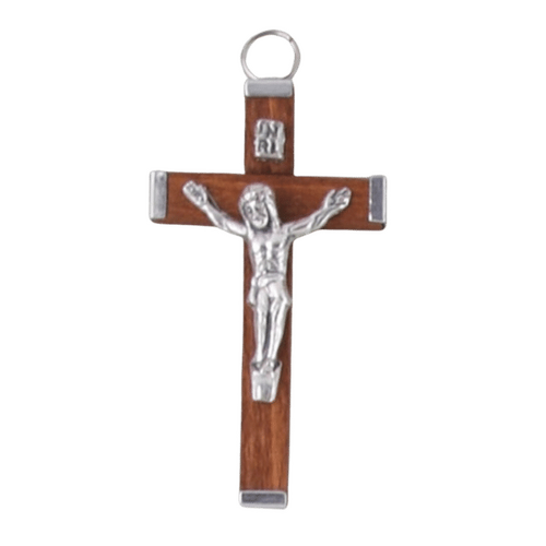 CRUCIFIX WOOD BROWN 60MM          