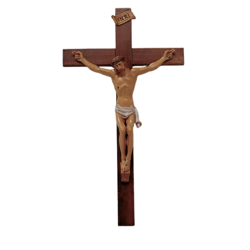 CRUCIFIX LIGHT WOOD 54cm X 30cm