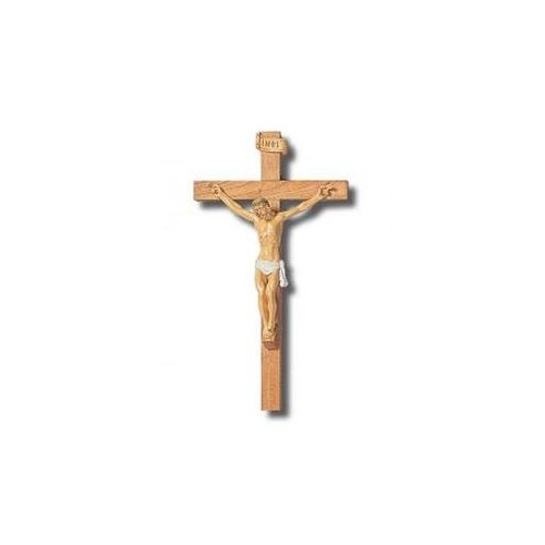 CRUCIFIX LIGHT WOOD 38cm X 21cm
