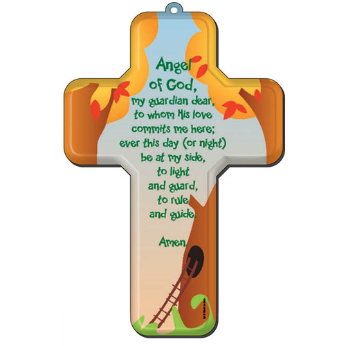 ANGEL OF GOD CHILDREN'S CROSS
