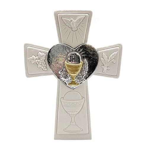 COMMUNION CROSS RESIN WITH HEART