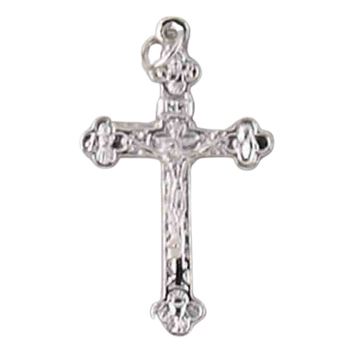 CRUCIFIX 4 BASILICA SMALL SILVER 37MM