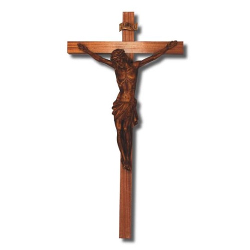 CRUCIFIX WOOD TONE 115cm X 63cm