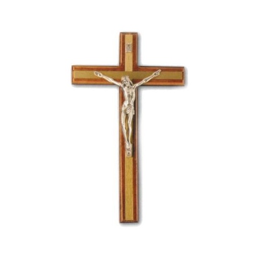 WALL CRUCIFIX GOLD INLAY 30cm x 18cm