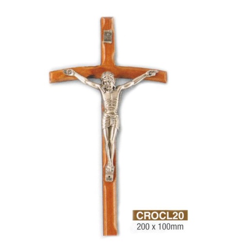 OLIVE WOOD WALL CRUCIFIX 20cm X 10cm