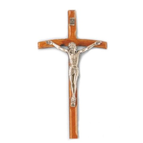 OLIVE WOOD WALL CRUCIFIX 25cm X 12cm