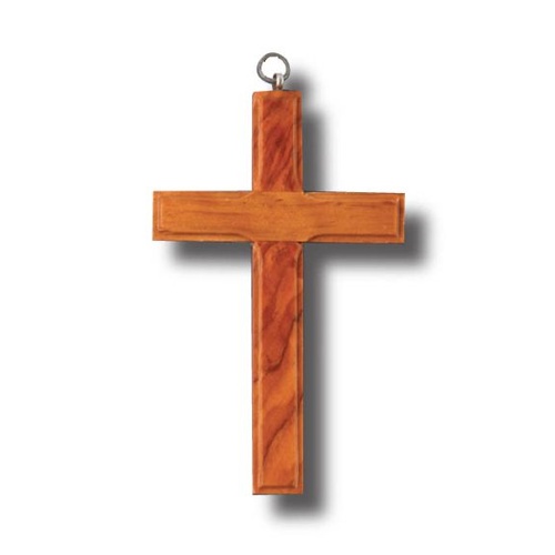 CROSS HANGING OLIVE WOOD 9cm