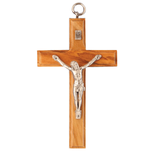 CRUCIFIX WALL OLIVE WOOD 9cm
