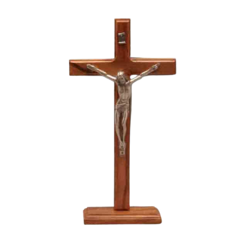 CRUCIFIX STANDING OLIVE WOOD 20cm