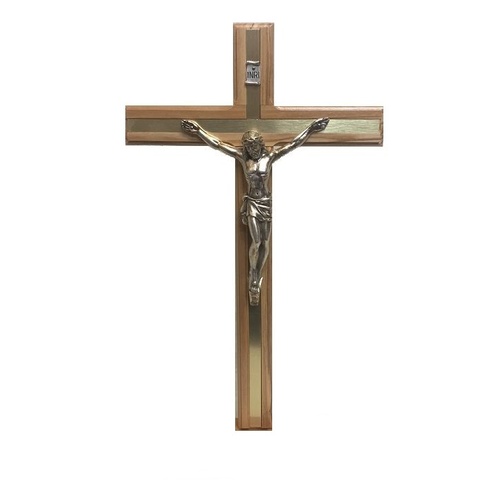 OLIVE WOOD WALL CRUCIFIX 30cm X 18cm