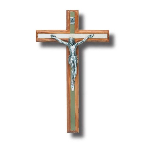 OLIVE WOOD WALL CRUCIFIX 25cm X 15cm