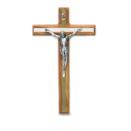 OLIVE WOOD WALL CRUCIFIX 30cm X 18cm