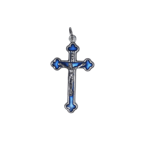 CRUCIFIX ENAMEL BLUE                  