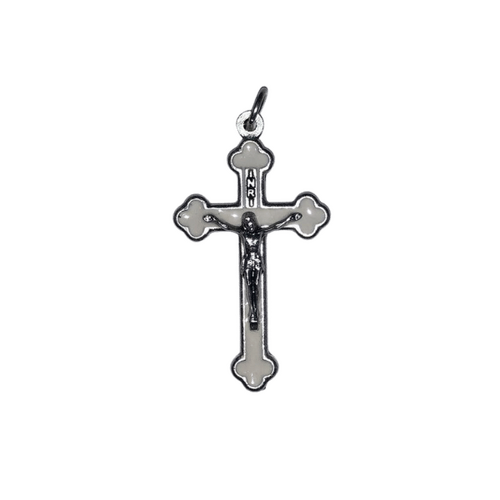 CRUCIFIX ENAMEL WHITE                  
