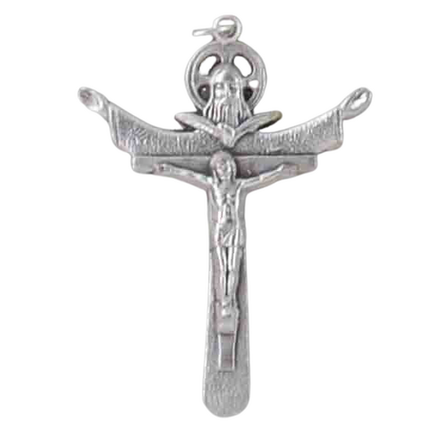 CRUCIFIX HOLY TRINITY SILVER 55MM