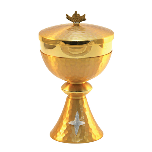 CIBORIUM GOLD 10CM WITH LID           