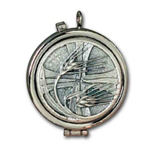 PYX SILVER CROSS AND WHEAT     