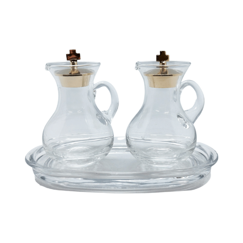 CRUET SET GLASS COMPLETE