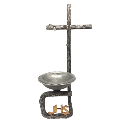 HOLY WATER FONT SILVER (11CM BOWL)               