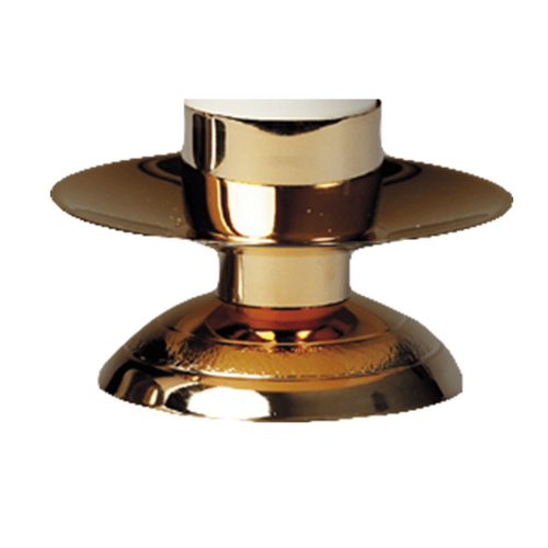 CANDLE HOLDER GOLD 12CM WITH 2" RING             