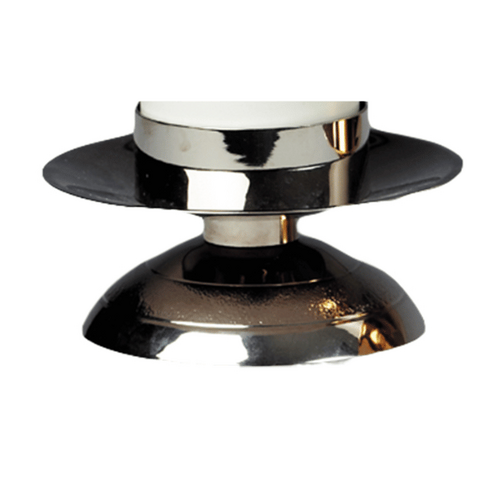 CANDLE HOLDER SILVER 15CM WITH 80MM RING