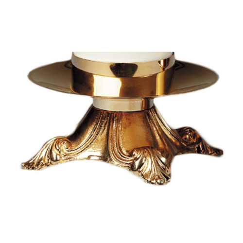 CANDLEHOLDER GOLD 130MM WITH 80MM RING