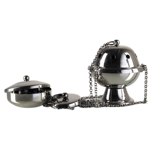 THURIBLE AND BOAT SILVER 80mm