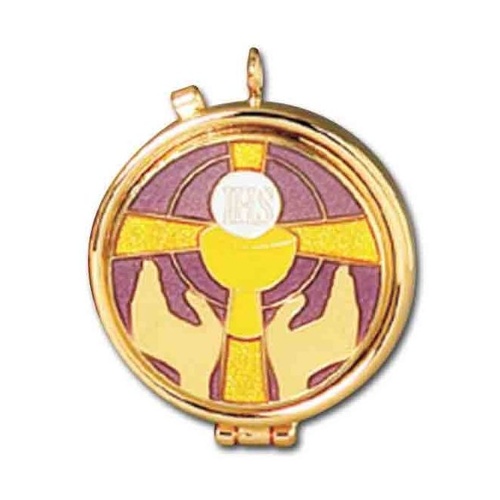 PYX WITH IHS AND CHALICE                