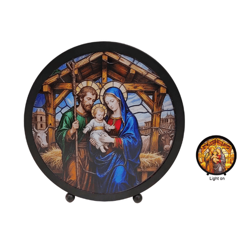 NATIVITY CIRCLE WITH LED LIGHT - LARGE