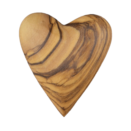 OLIVE WOOD HEART 4.5CM