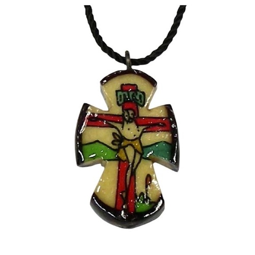COPINAL SEED CROSS WITH CHRIST PENDANT 2.5CM  **Limited Stock**
