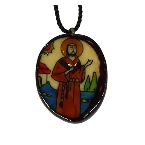 COPINAL SEED OVAL ST FRANCIS PENDANT 3CM