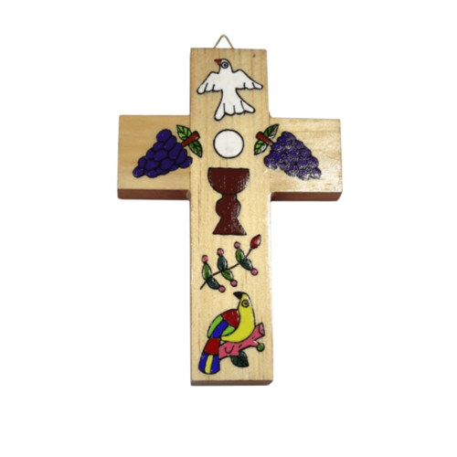 EL SALVADOR FIRST COMMUNION CROSS NATURAL 10CM