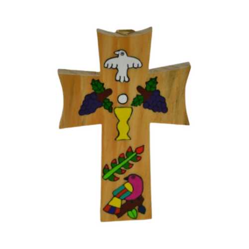 EL SALVADOR FIRST COMMUNION STAR SHAPED CROSS 14CM