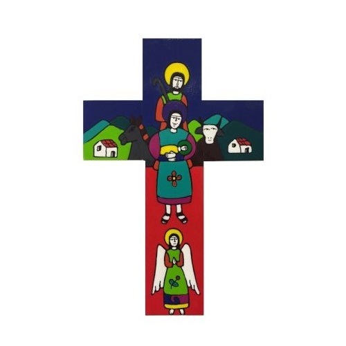 EL SALVADOR HOLY FAMILY CROSS 15CM