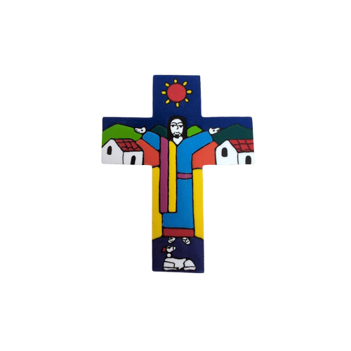 EL SALVADOR JESUS PREACHING CROSS 10CM