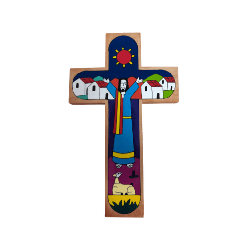 EL SALVADOR JESUS PREACHING CROSS 30CM