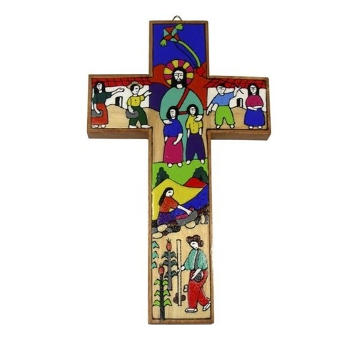 EL SALVADOR CROSS JESUS WITH CHILDREN 20CM
