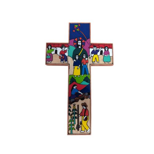 EL SALVADOR CROSS JESUS WITH CHILDREN 25CM