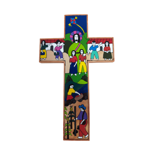 EL SALVADOR CROSS JESUS WITH CHILDREN 30CM