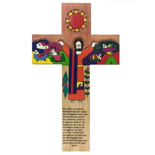 EL SALVADOR CROSS OUR FATHER 35CM