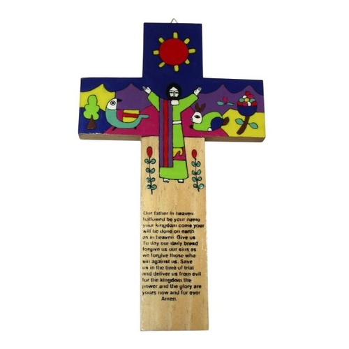 EL SALVADOR CROSS OUR FATHER 25CM