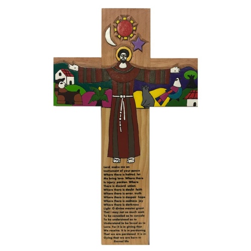EL SALVADOR CROSS ST FRANCIS 35CM