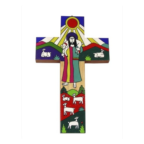 EL SALVADOR CROSS GOOD SHEPHERD AND SUN 25cm